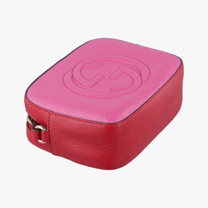 Pre-owned Gucci Soho Rose x red Leather 431567 shoulderbag | stylenewstar