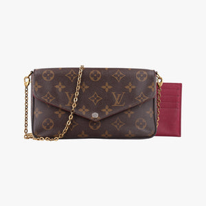 Pre-owned Louis Vuitton Pochette Felicie Brown Monogram Canvas M61276 shoulderbag | stylenewstar