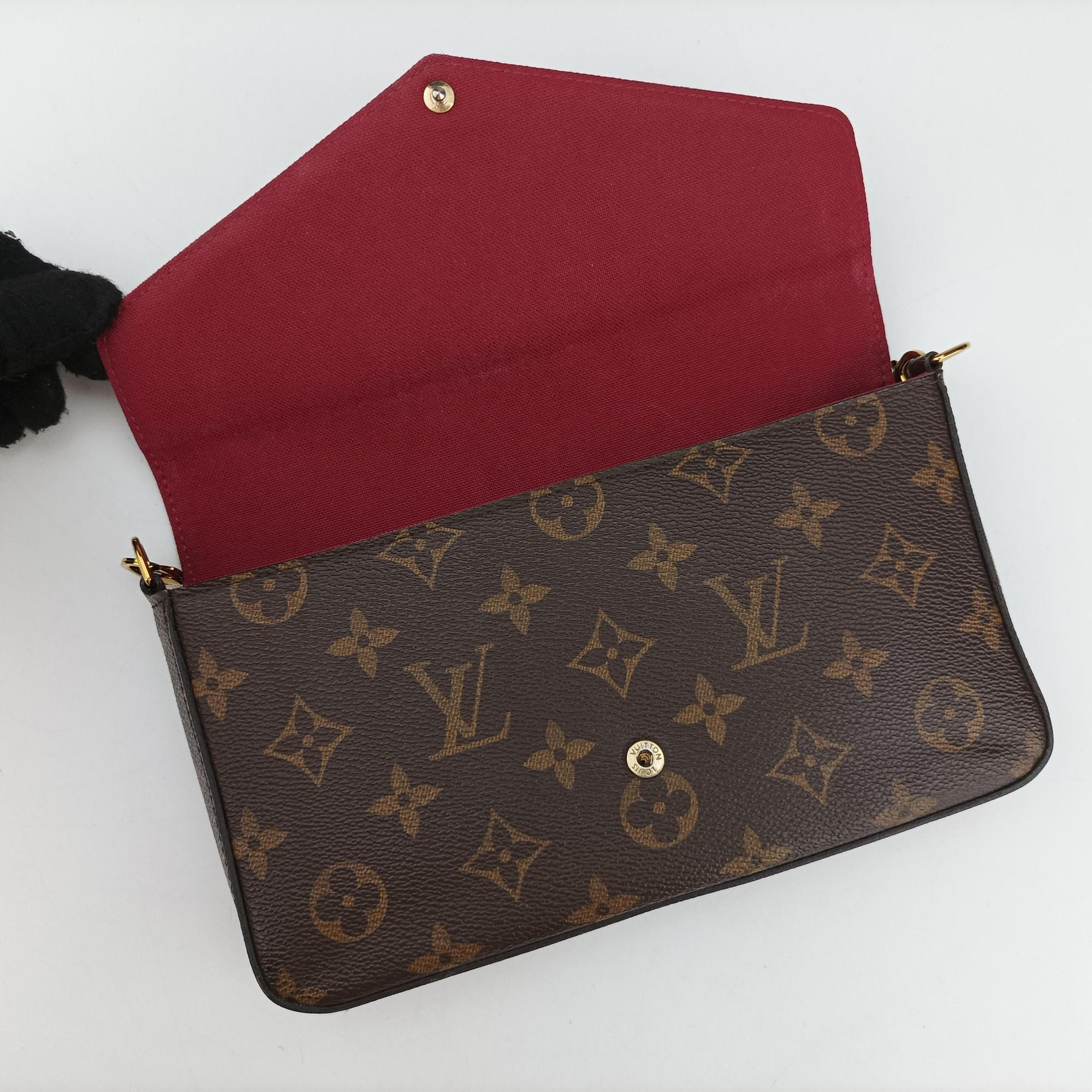 Pre-owned Louis Vuitton Pochette Felicie Brown Monogram Canvas M61276 shoulderbag | stylenewstar
