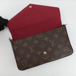 Pre-owned Louis Vuitton Pochette Felicie Brown Monogram Canvas M61276 shoulderbag | stylenewstar