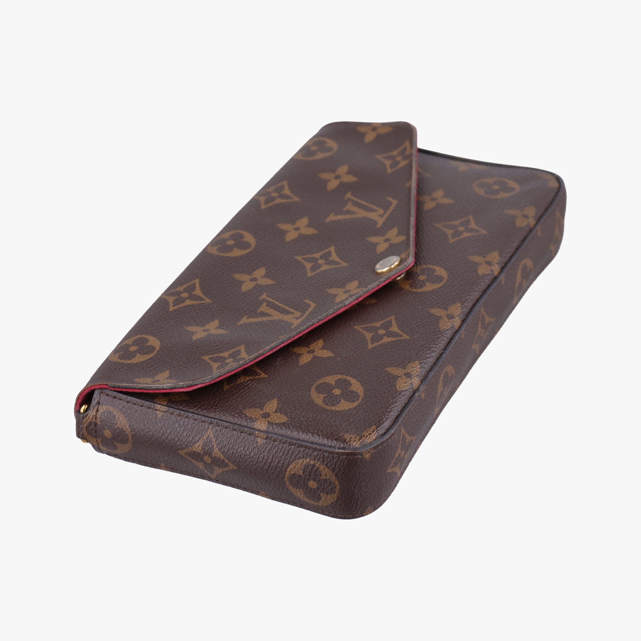 Pre-owned Louis Vuitton Pochette Felicie Brown Monogram Canvas M61276 shoulderbag | stylenewstar