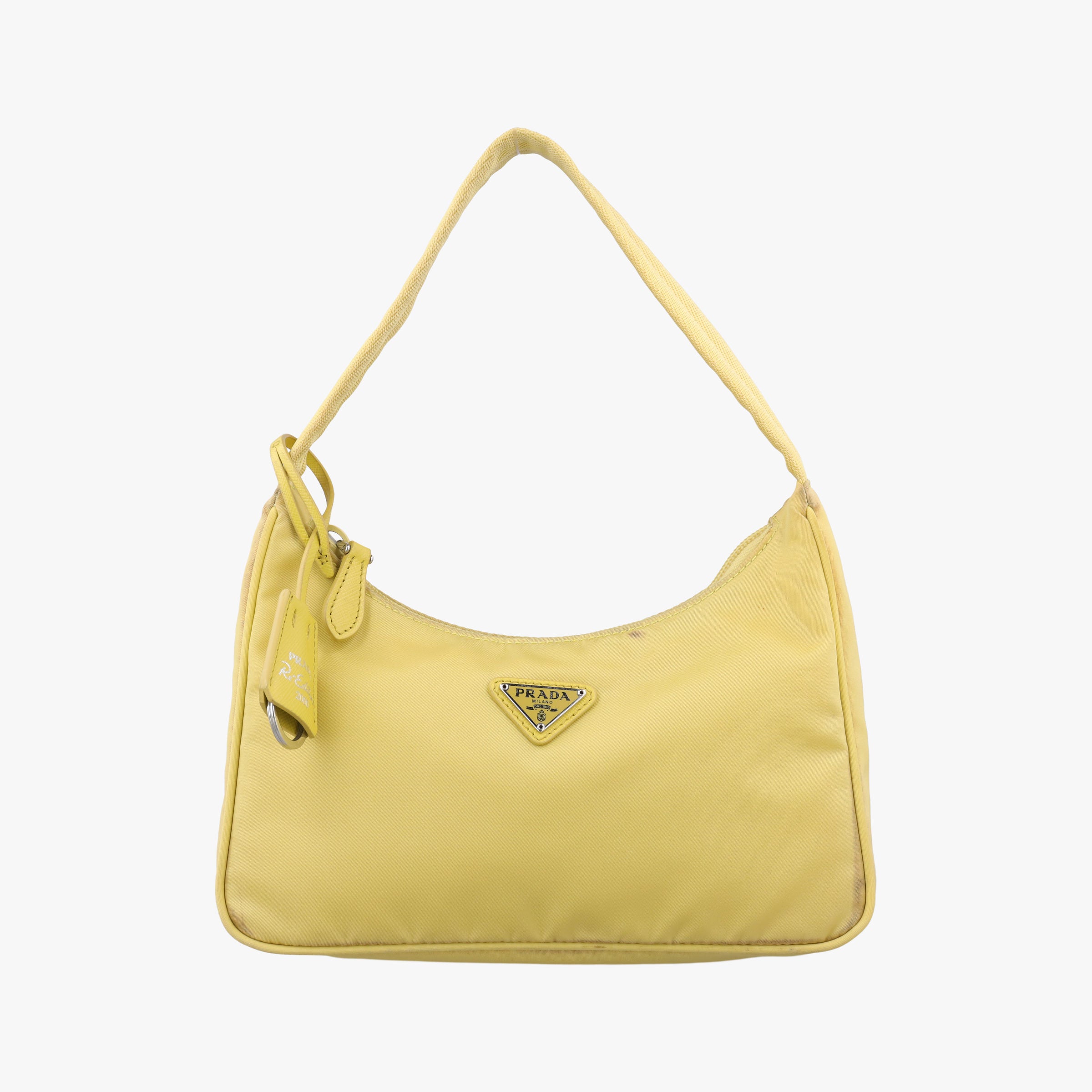 Secondhand Prada Re-Edition2000 Yellow nylon 1NE515 handbag | stylenewstar