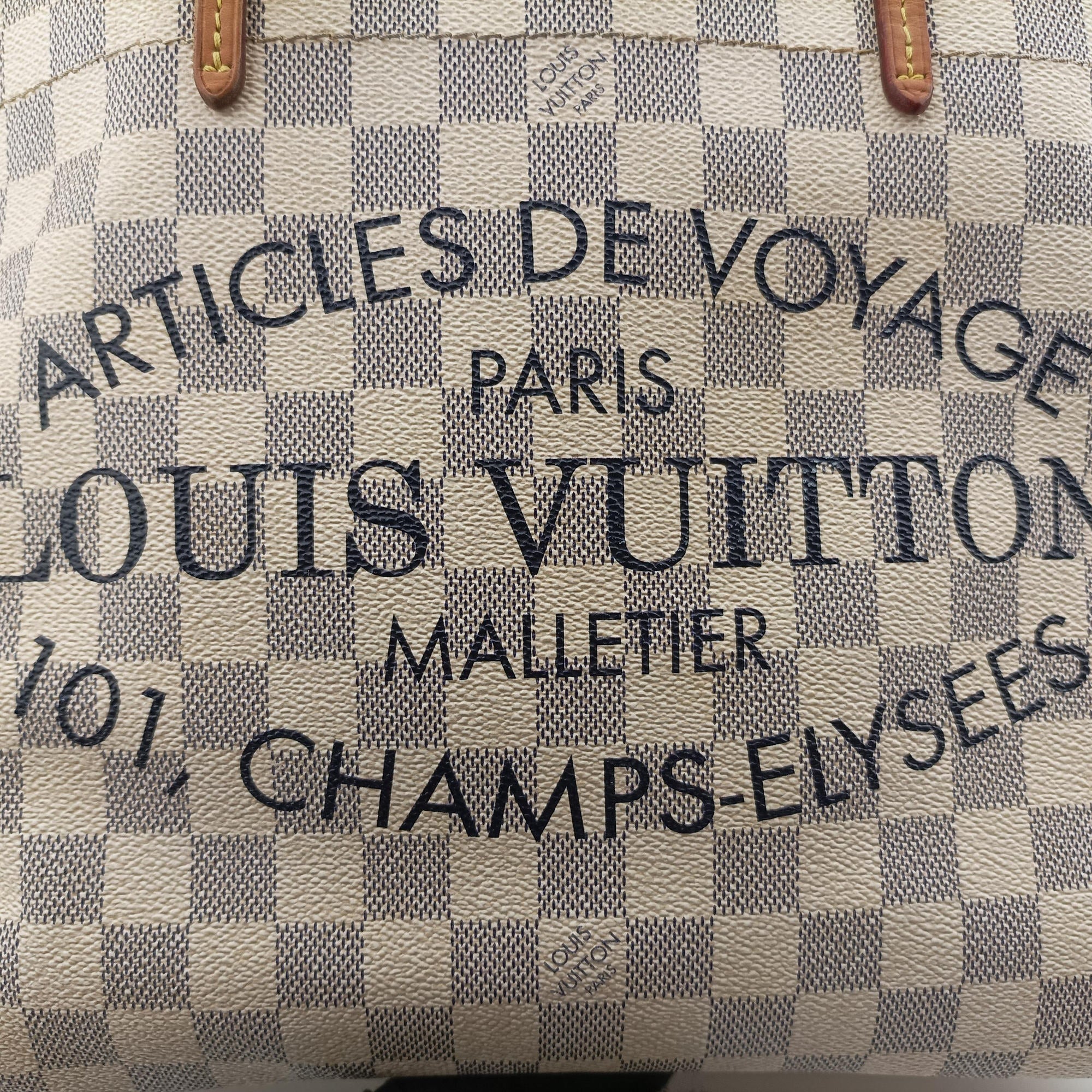 Pre-owned Louis Vuitton Cabas MM Azur Damier Canvas N41375 shoulderbag | stylenewstar