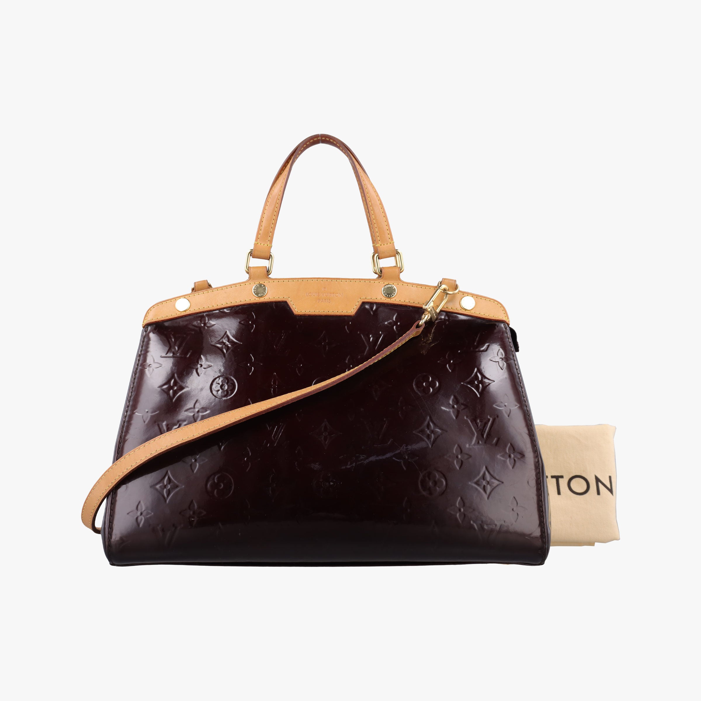 Pre-owned Louis Vuitton Brea MM AMARANTE Vernis M91619 shoulderbag | stylenewstar