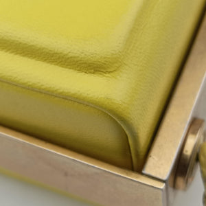 Pre-owned Chanel Chocolate Bar Yellow lambskin A94482 shoulderbag | stylenewstar