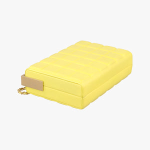 Pre-owned Chanel Chocolate Bar Yellow lambskin A94482 shoulderbag | stylenewstar