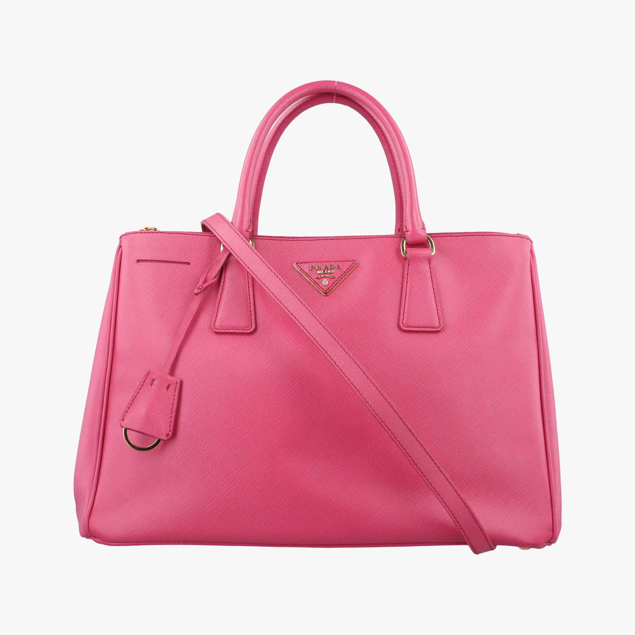 Vintage Prada Galleria Pink SAFFIANO Leather BN1786 shoulderbag | stylenewstar