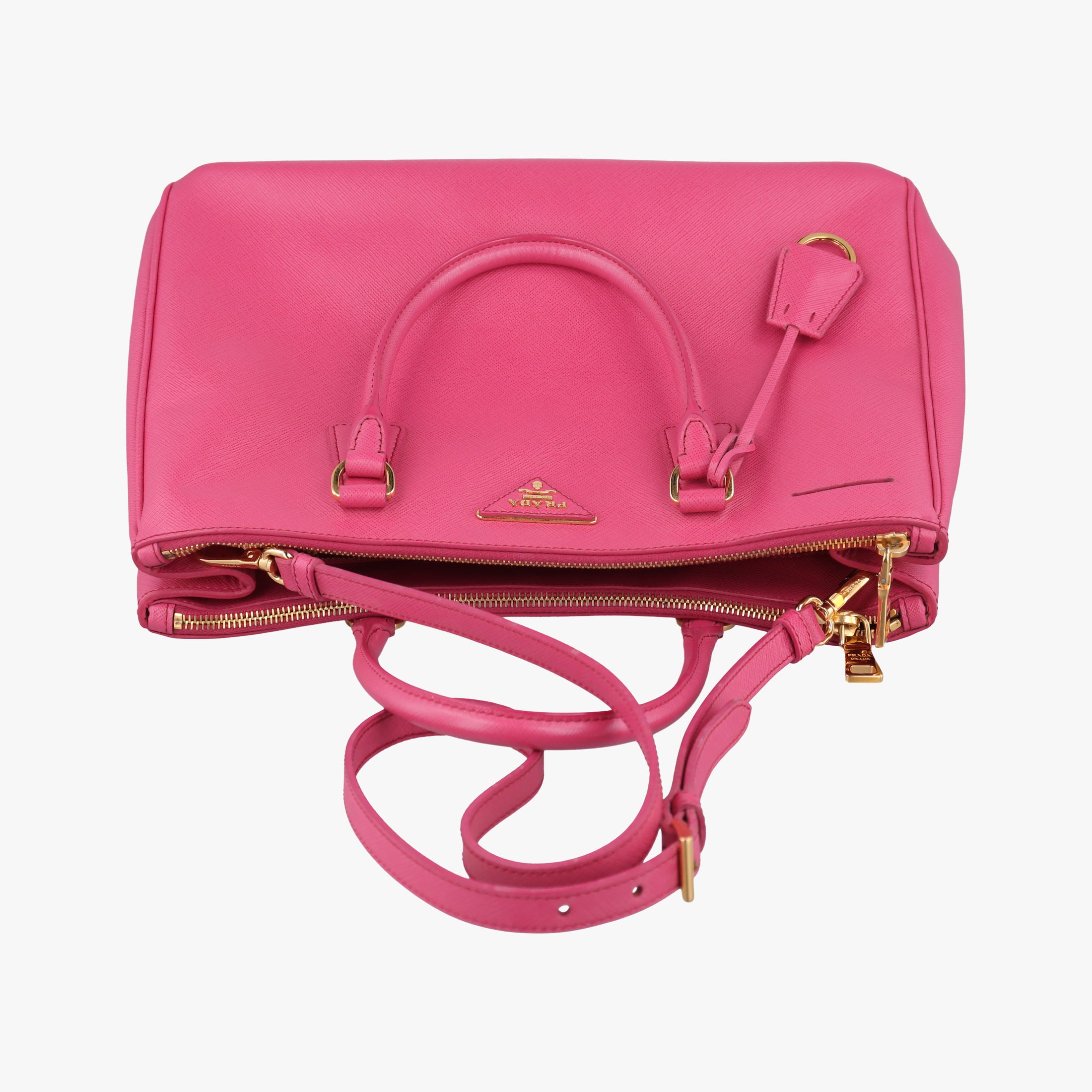 Vintage Prada Galleria Pink SAFFIANO Leather BN1786 shoulderbag | stylenewstar