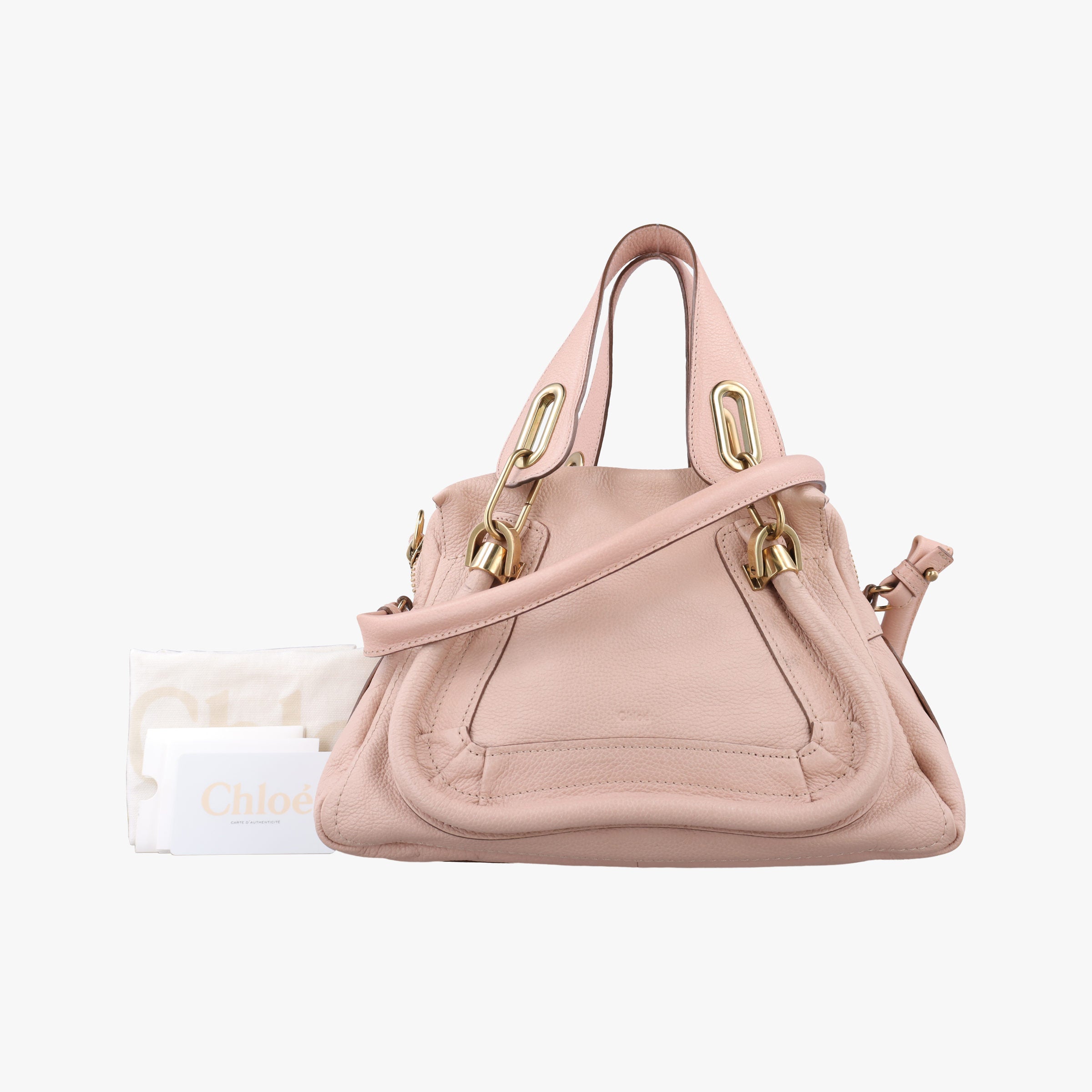 Pre-owned Chloe Paraty Pink Leather  shoulderbag | stylenewstar