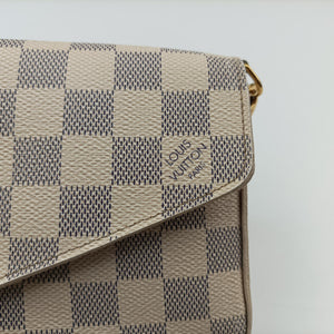 Secondhand Louis Vuitton Pochette FeLICIE AZUR Damier Canvas N63106 shoulderbag | stylenewstar