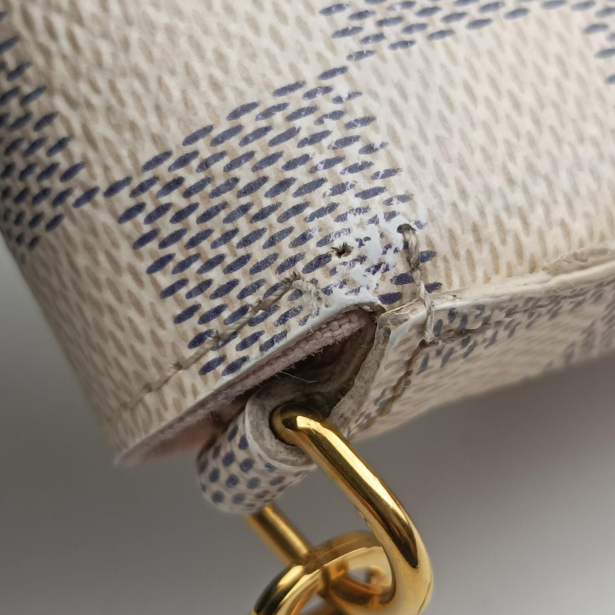 Secondhand Louis Vuitton Pochette FeLICIE AZUR Damier Canvas N63106 shoulderbag | stylenewstar