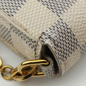 Secondhand Louis Vuitton Pochette FeLICIE AZUR Damier Canvas N63106 shoulderbag | stylenewstar