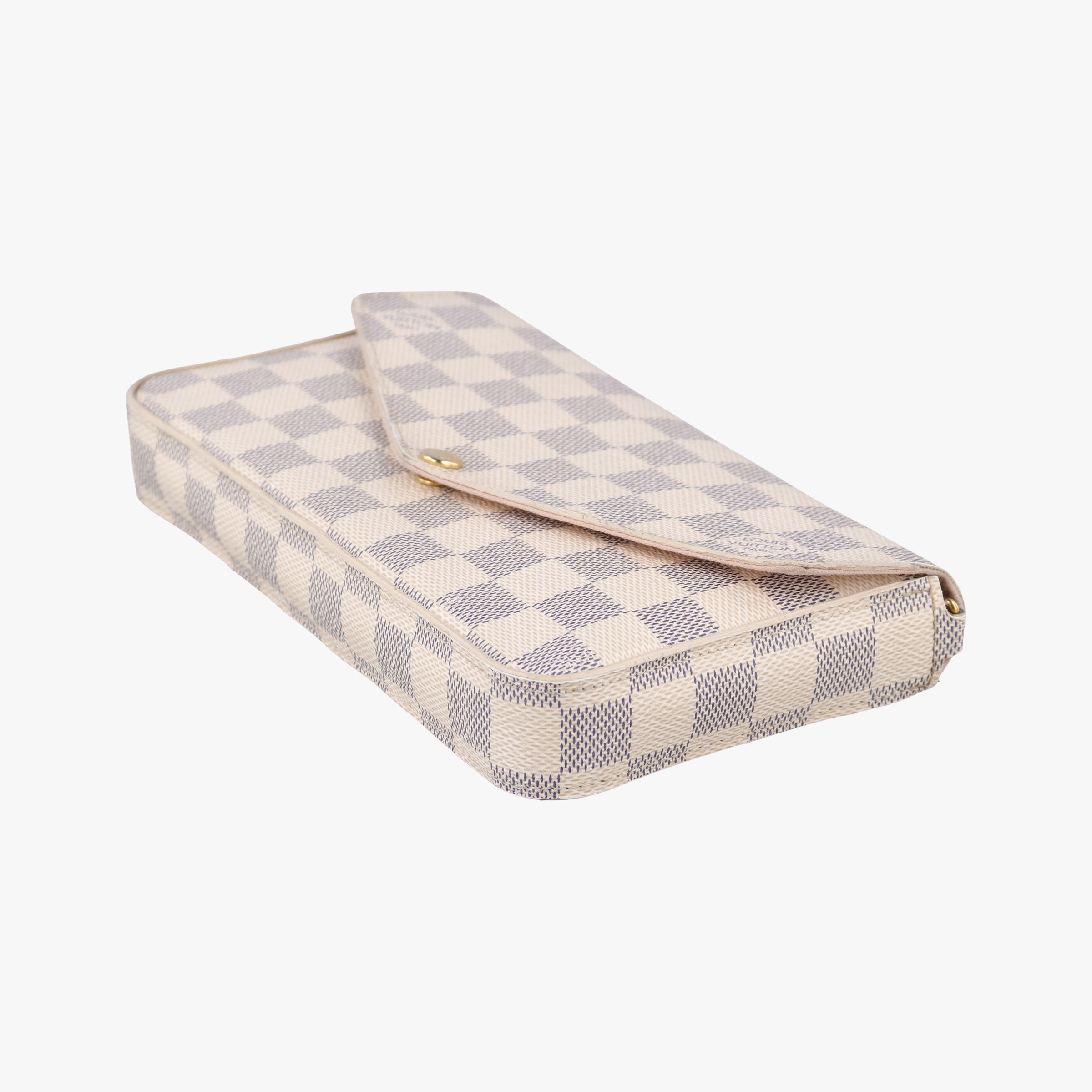 Secondhand Louis Vuitton Pochette FeLICIE AZUR Damier Canvas N63106 shoulderbag | stylenewstar
