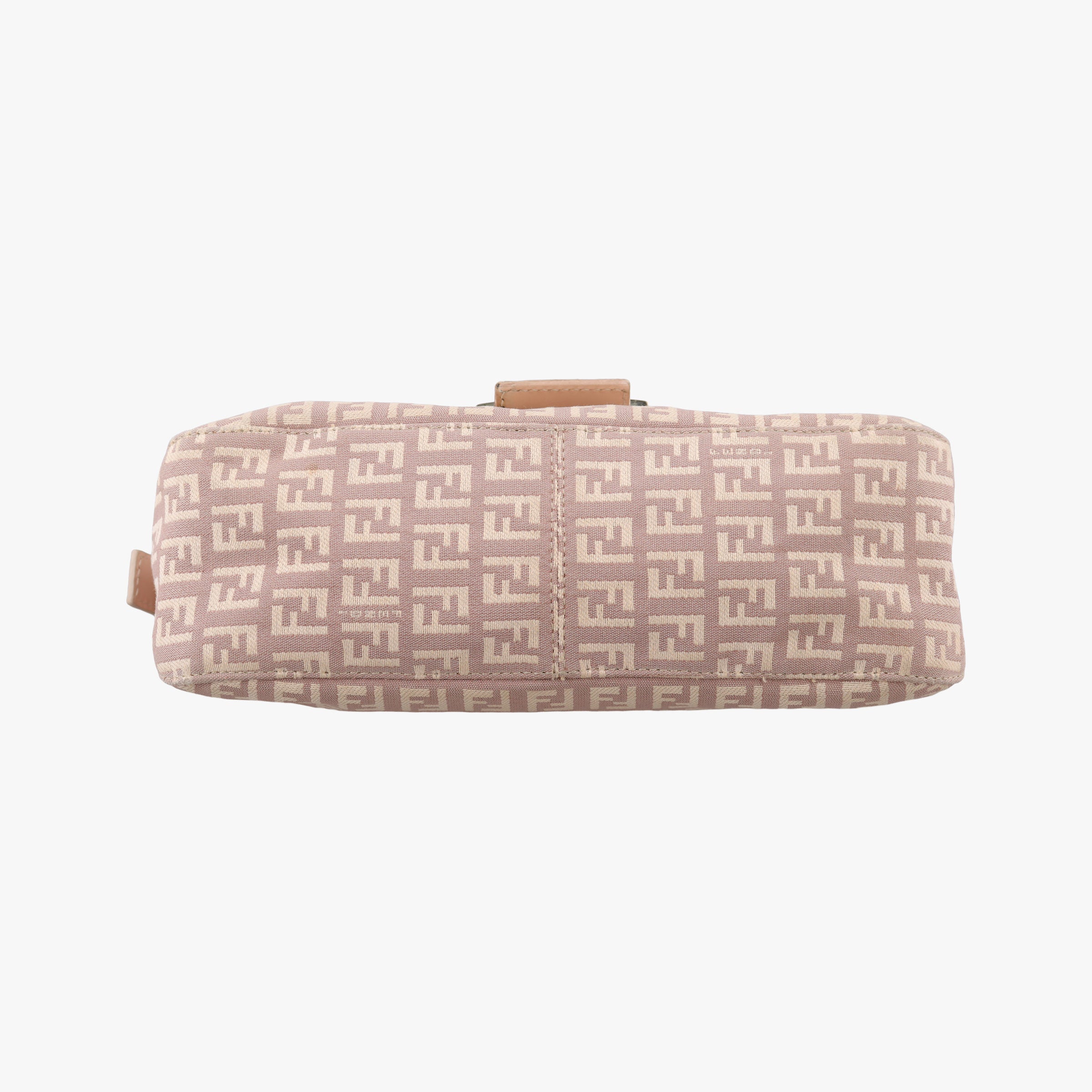 Pre-owned Fendi Zucchino Baguette Pink canvas 8BR003 handbag | stylenewstar