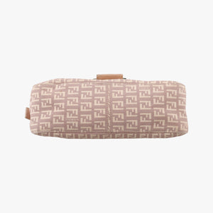 Pre-owned Fendi Zucchino Baguette Pink canvas 8BR003 handbag | stylenewstar
