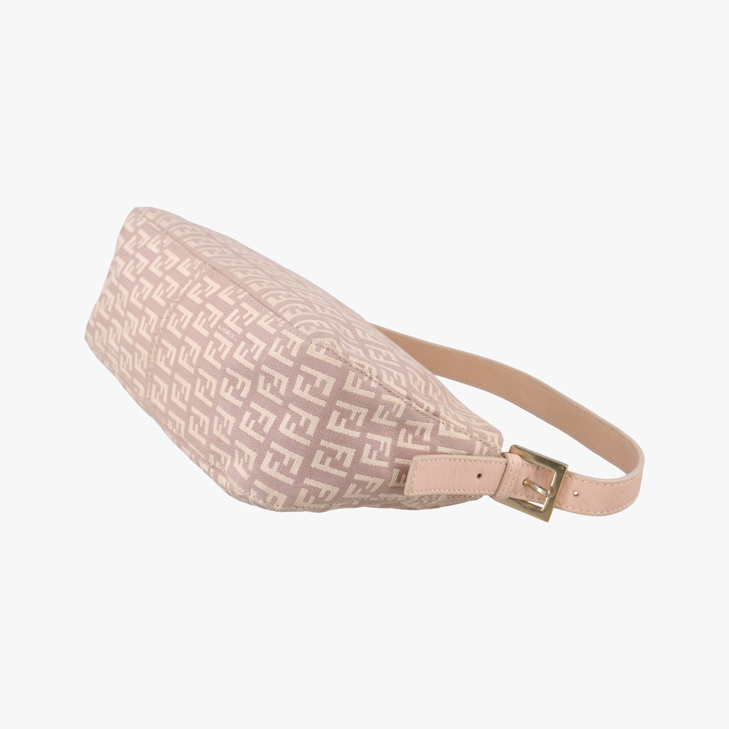 Pre-owned Fendi Zucchino Baguette Pink canvas 8BR003 handbag | stylenewstar
