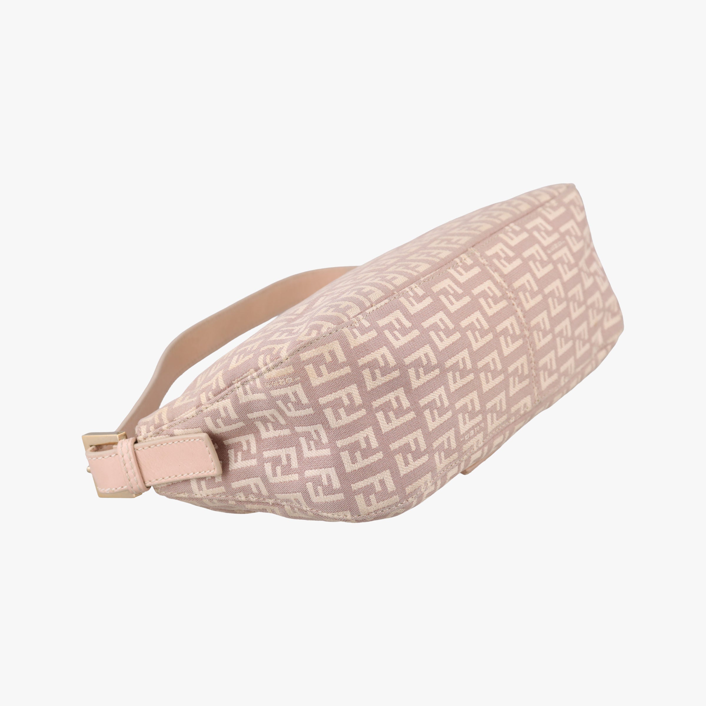 Pre-owned Fendi Zucchino Baguette Pink canvas 8BR003 handbag | stylenewstar