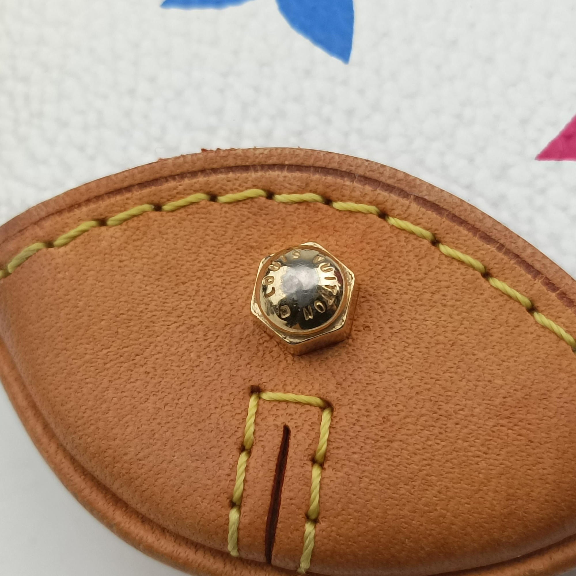 Pre-owned Louis Vuitton Pochette Mira MM Pouch white Monogram Multicolor M60096 handbag | stylenewstar
