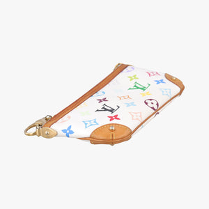 Pre-owned Louis Vuitton Pochette Mira MM Pouch white Monogram Multicolor M60096 handbag | stylenewstar