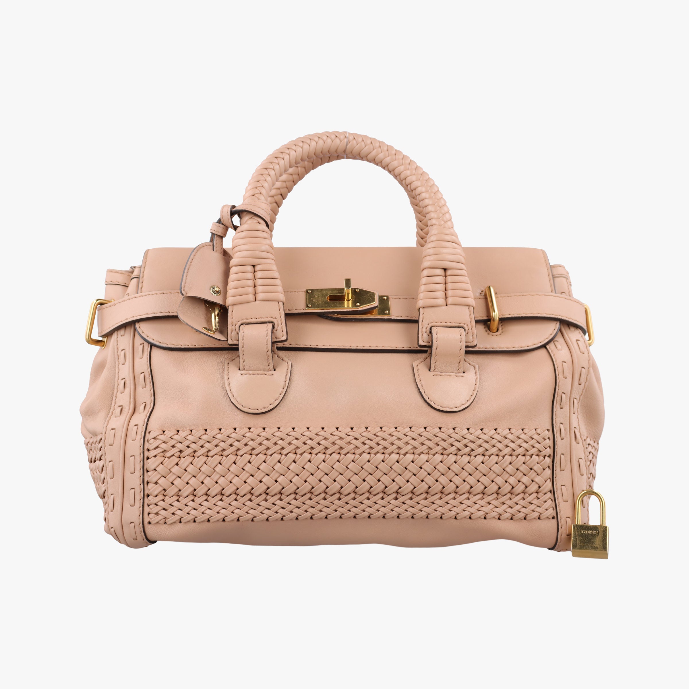 Pre-owned Gucci Medium Handmade Top Beige leather 263945 handbag | stylenewstar