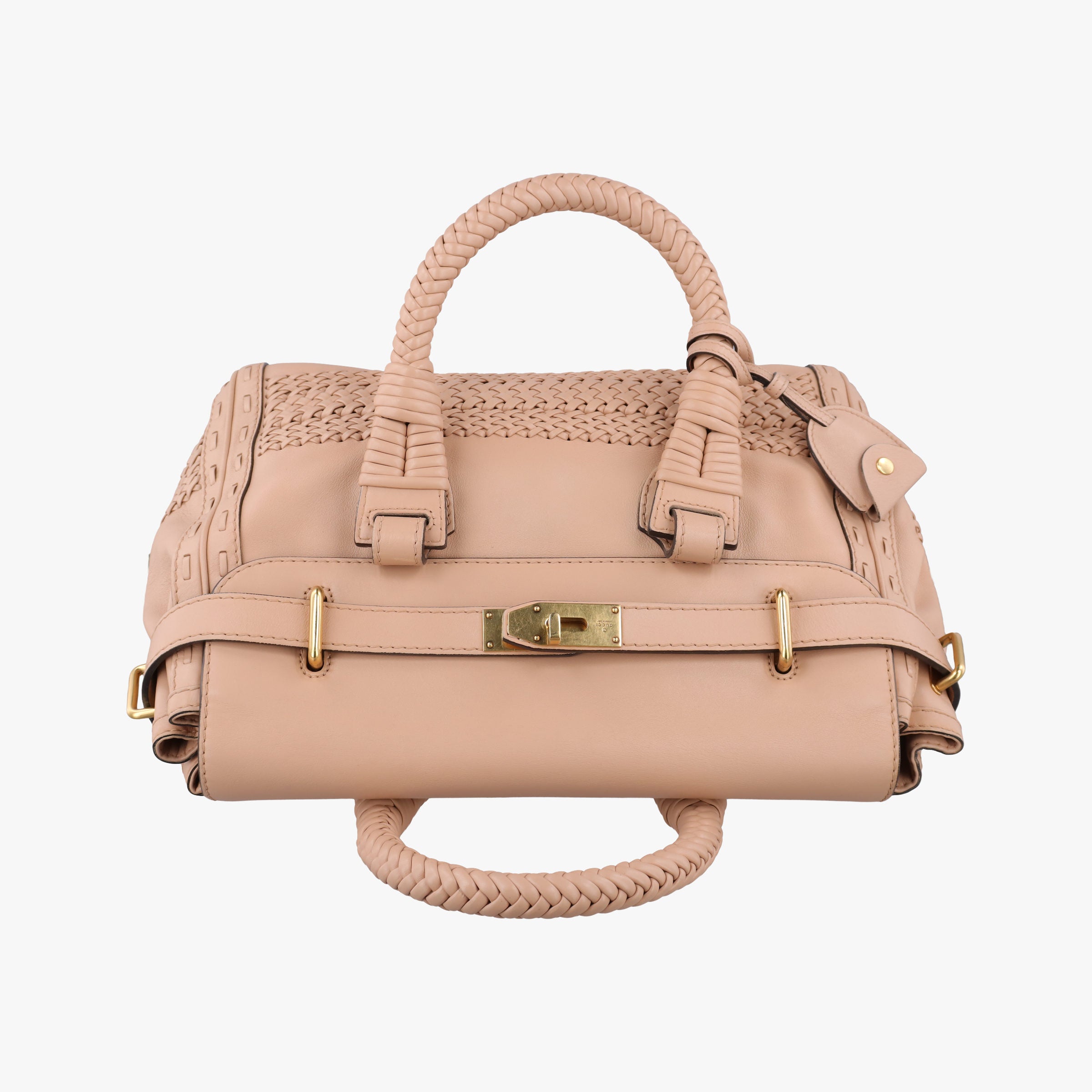 Pre-owned Gucci Medium Handmade Top Beige leather 263945 handbag | stylenewstar