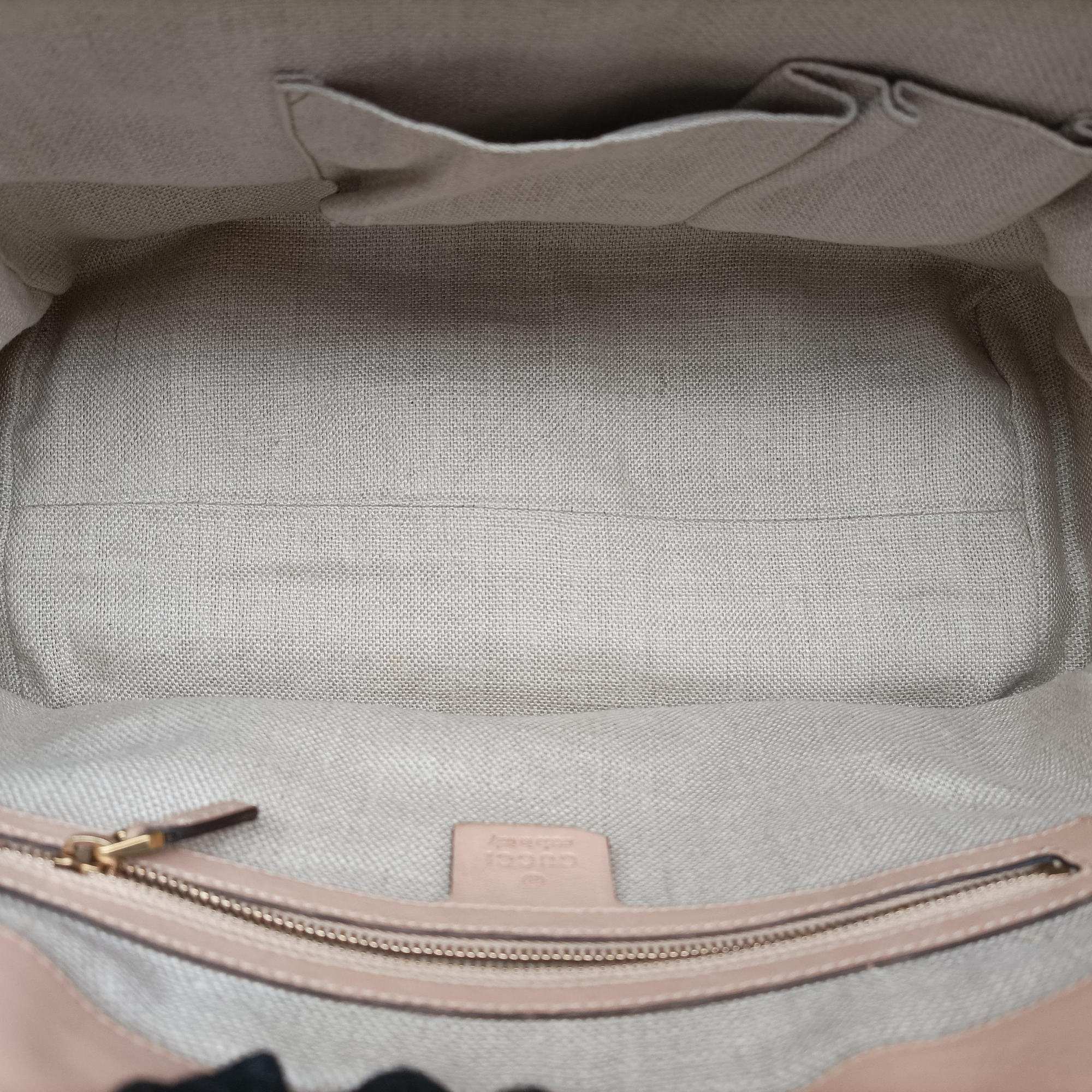 Pre-owned Gucci Medium Handmade Top Beige leather 263945 handbag | stylenewstar