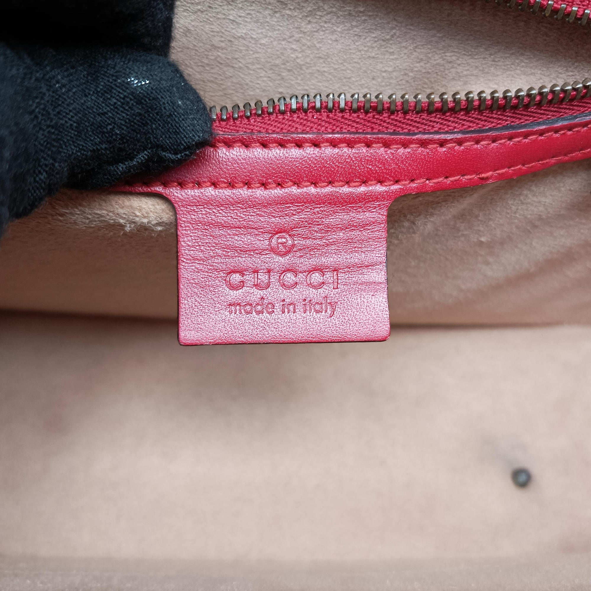 Pre-owned Gucci Queen Margaret White×Red×Blue×Pink Leather 476541 shoulderbag | stylenewstar