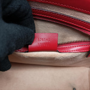 Pre-owned Gucci Queen Margaret White×Red×Blue×Pink Leather 476541 shoulderbag | stylenewstar