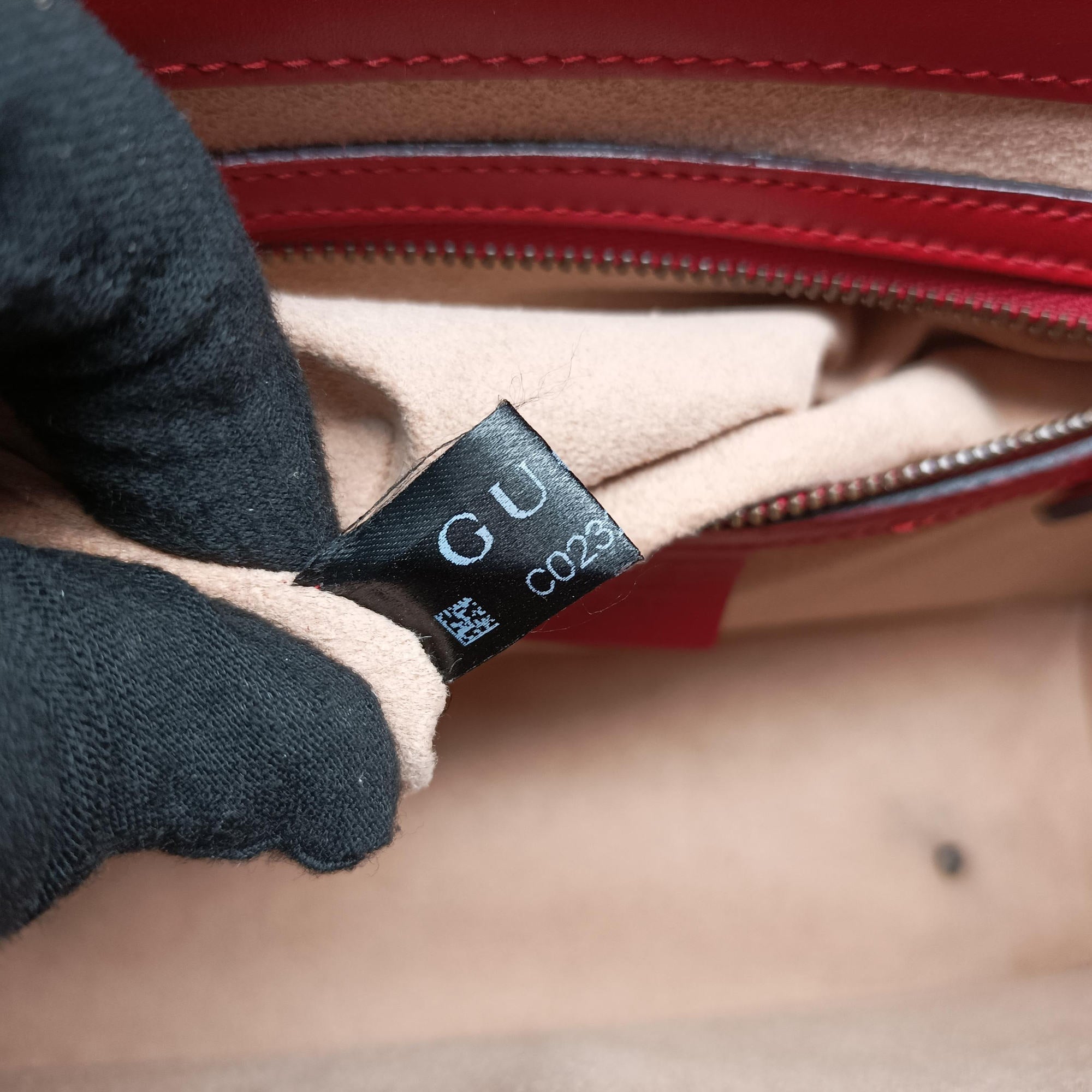 Pre-owned Gucci Queen Margaret White×Red×Blue×Pink Leather 476541 shoulderbag | stylenewstar