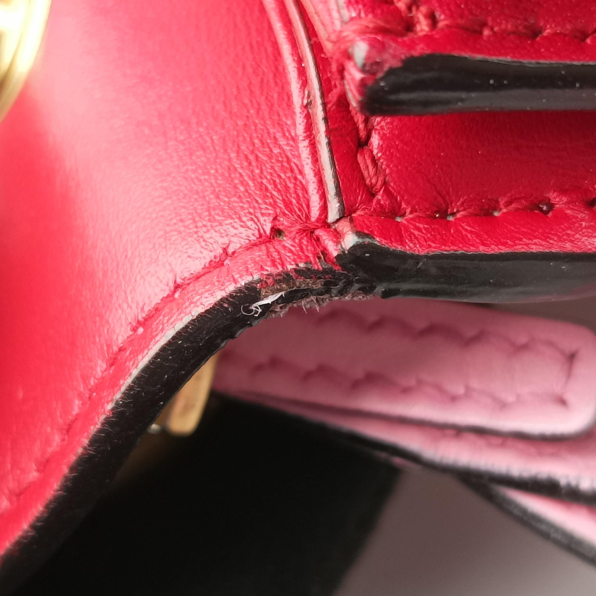 Pre-owned Gucci Queen Margaret White×Red×Blue×Pink Leather 476541 shoulderbag | stylenewstar