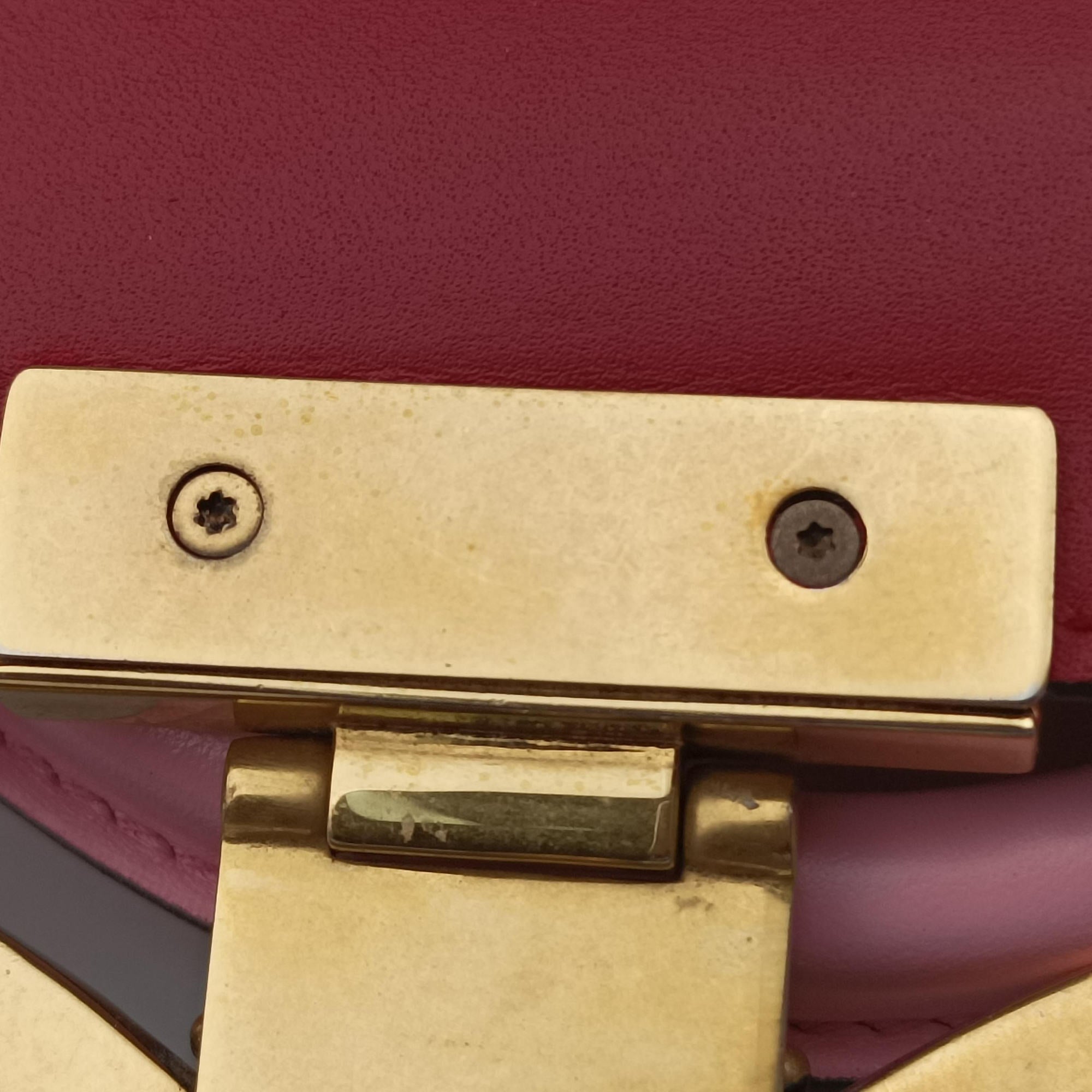 Pre-owned Gucci Queen Margaret White×Red×Blue×Pink Leather 476541 shoulderbag | stylenewstar