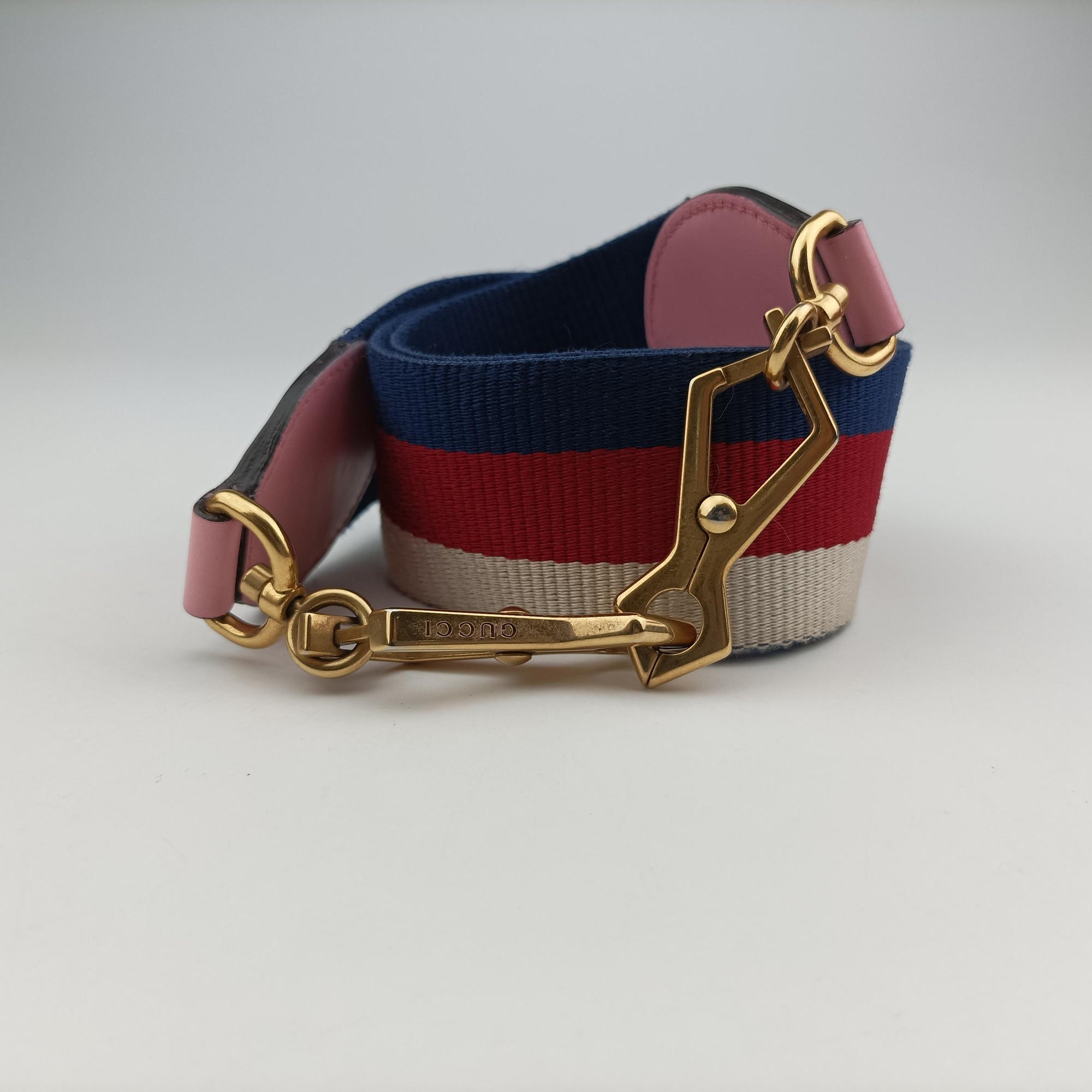 Pre-owned Gucci Queen Margaret White×Red×Blue×Pink Leather 476541 shoulderbag | stylenewstar