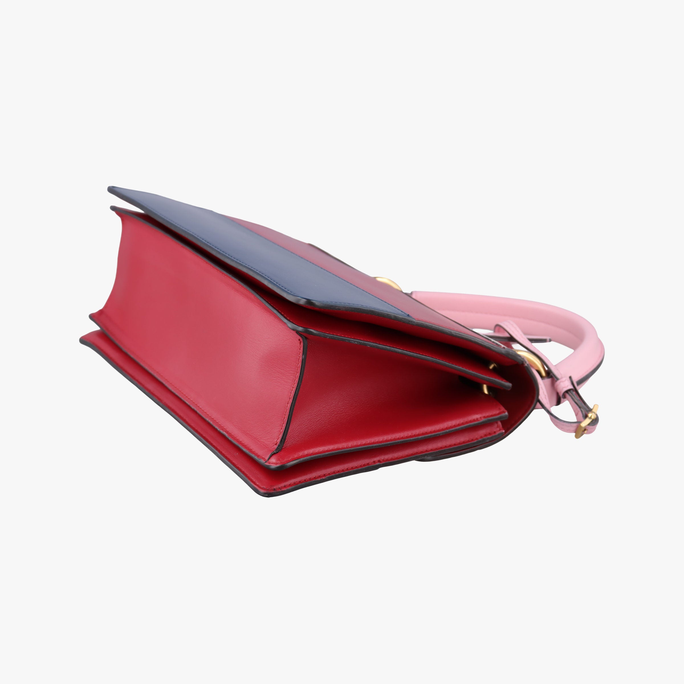 Pre-owned Gucci Queen Margaret White×Red×Blue×Pink Leather 476541 shoulderbag | stylenewstar