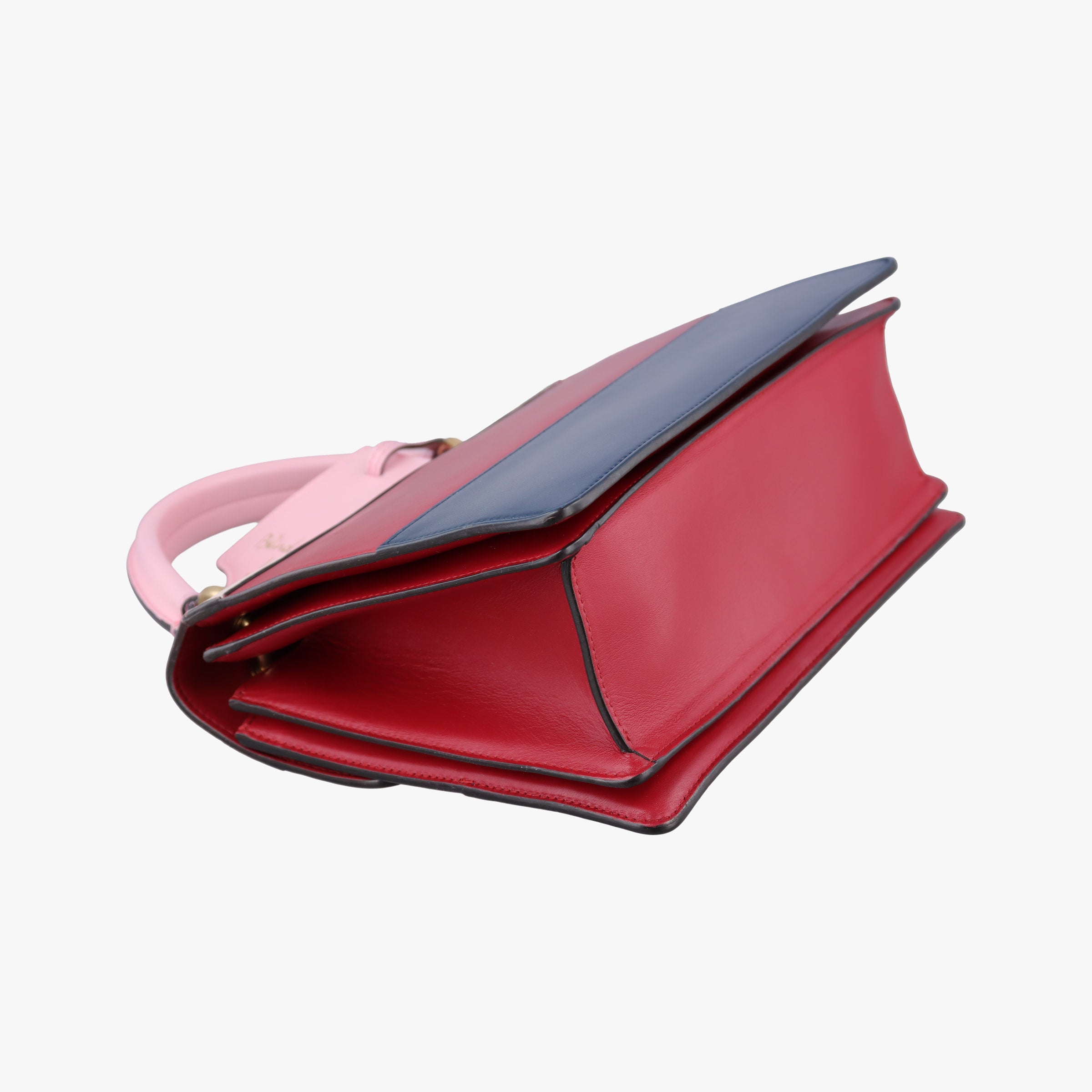 Pre-owned Gucci Queen Margaret White×Red×Blue×Pink Leather 476541 shoulderbag | stylenewstar