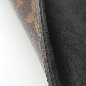 Vintage Louis Vuitton MARIGNAN brown×black Monogram Canvas×calf leather M44259 shoulderbag | stylenewstar