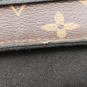 Vintage Louis Vuitton MARIGNAN brown×black Monogram Canvas×calf leather M44259 shoulderbag | stylenewstar