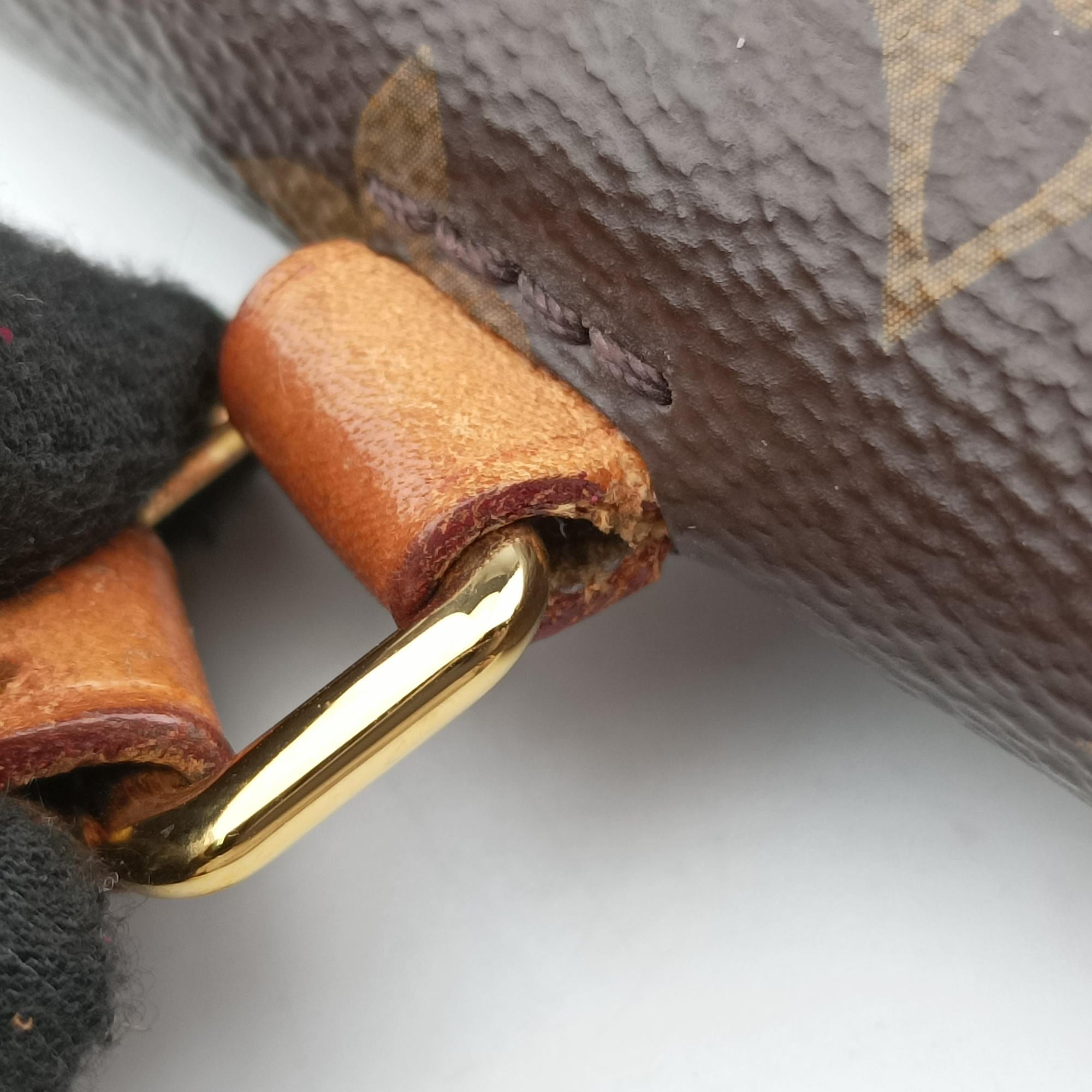 Vintage Louis Vuitton MARIGNAN brown×black Monogram Canvas×calf leather M44259 shoulderbag | stylenewstar
