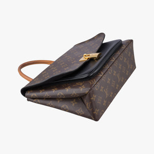 Vintage Louis Vuitton MARIGNAN brown×black Monogram Canvas×calf leather M44259 shoulderbag | stylenewstar