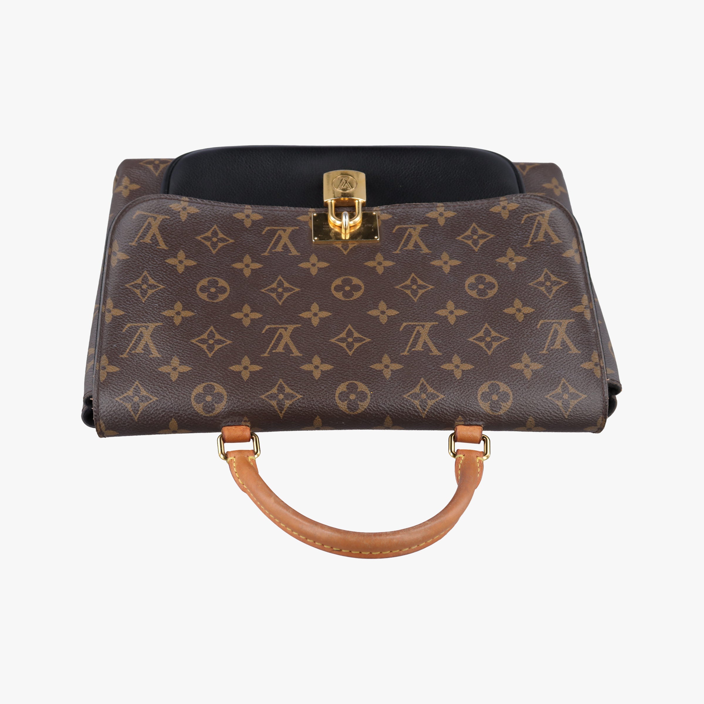 Vintage Louis Vuitton MARIGNAN brown×black Monogram Canvas×calf leather M44259 shoulderbag | stylenewstar