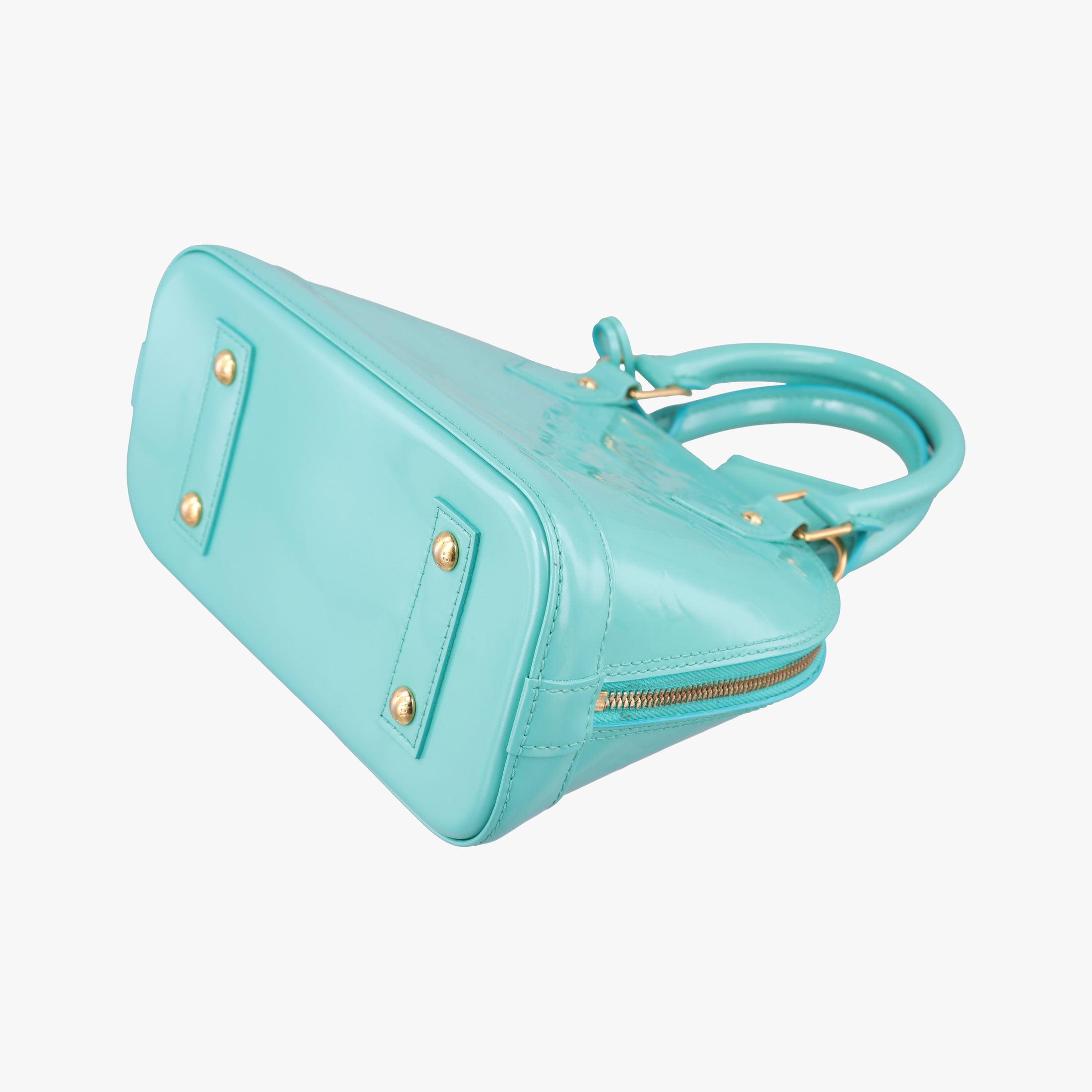 Vintage Louis Vuitton Alma BB Blue Lagon Vernis M91696 shoulderbag | stylenewstar