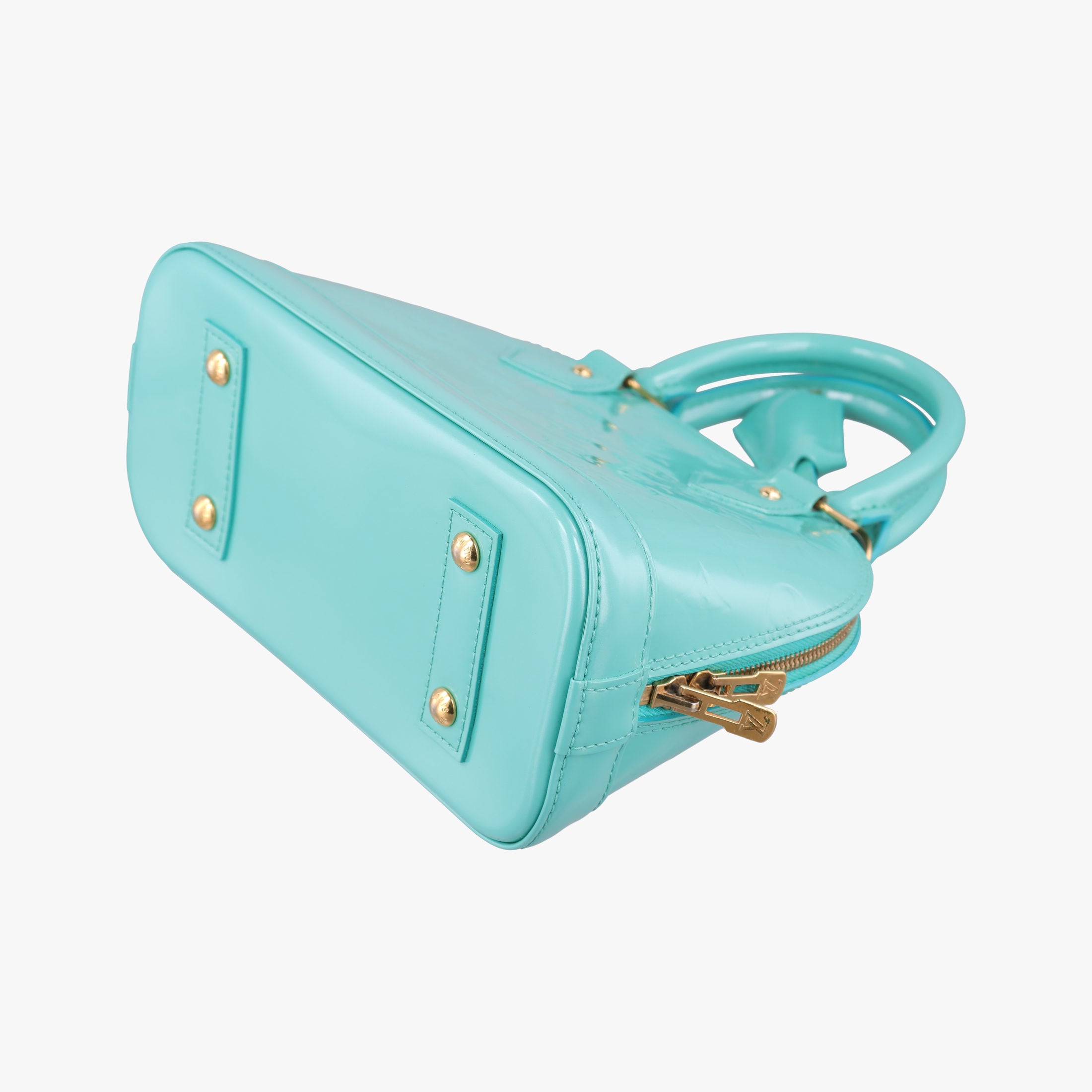 Vintage Louis Vuitton Alma BB Blue Lagon Vernis M91696 shoulderbag | stylenewstar