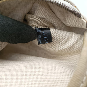 Secondhand Gucci Print White Leather 530412 bum bag/waist bag | stylenewstar