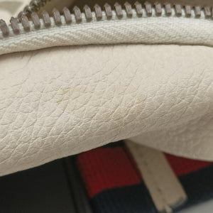 Secondhand Gucci Print White Leather 530412 bum bag/waist bag | stylenewstar