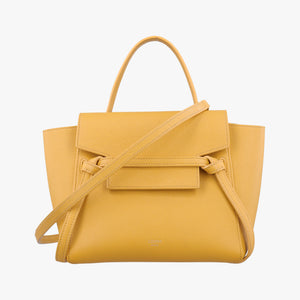 Vintage Celine Belt NANO Yellow Leather  shoulderbag | stylenewstar