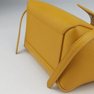 Vintage Celine Belt NANO Yellow Leather  shoulderbag | stylenewstar