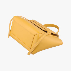 Vintage Celine Belt NANO Yellow Leather  shoulderbag | stylenewstar