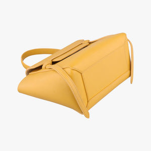 Vintage Celine Belt NANO Yellow Leather  shoulderbag | stylenewstar