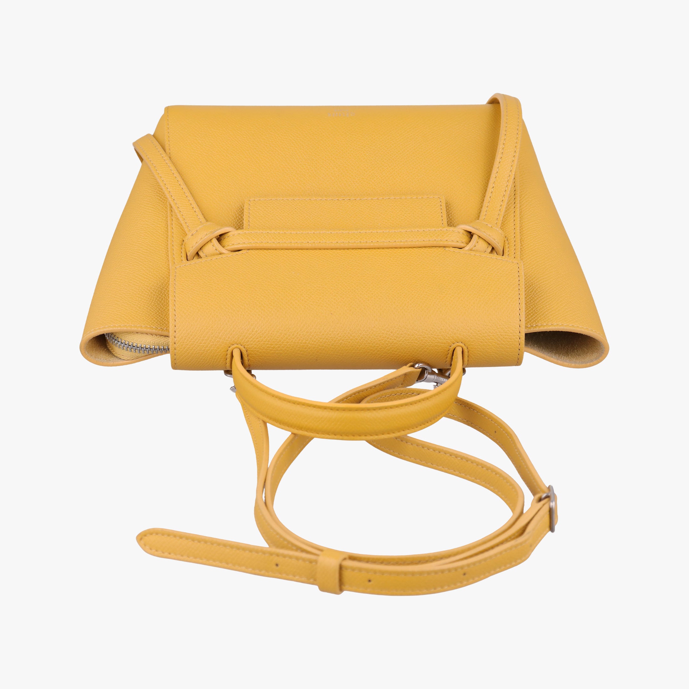 Vintage Celine Belt NANO Yellow Leather  shoulderbag | stylenewstar