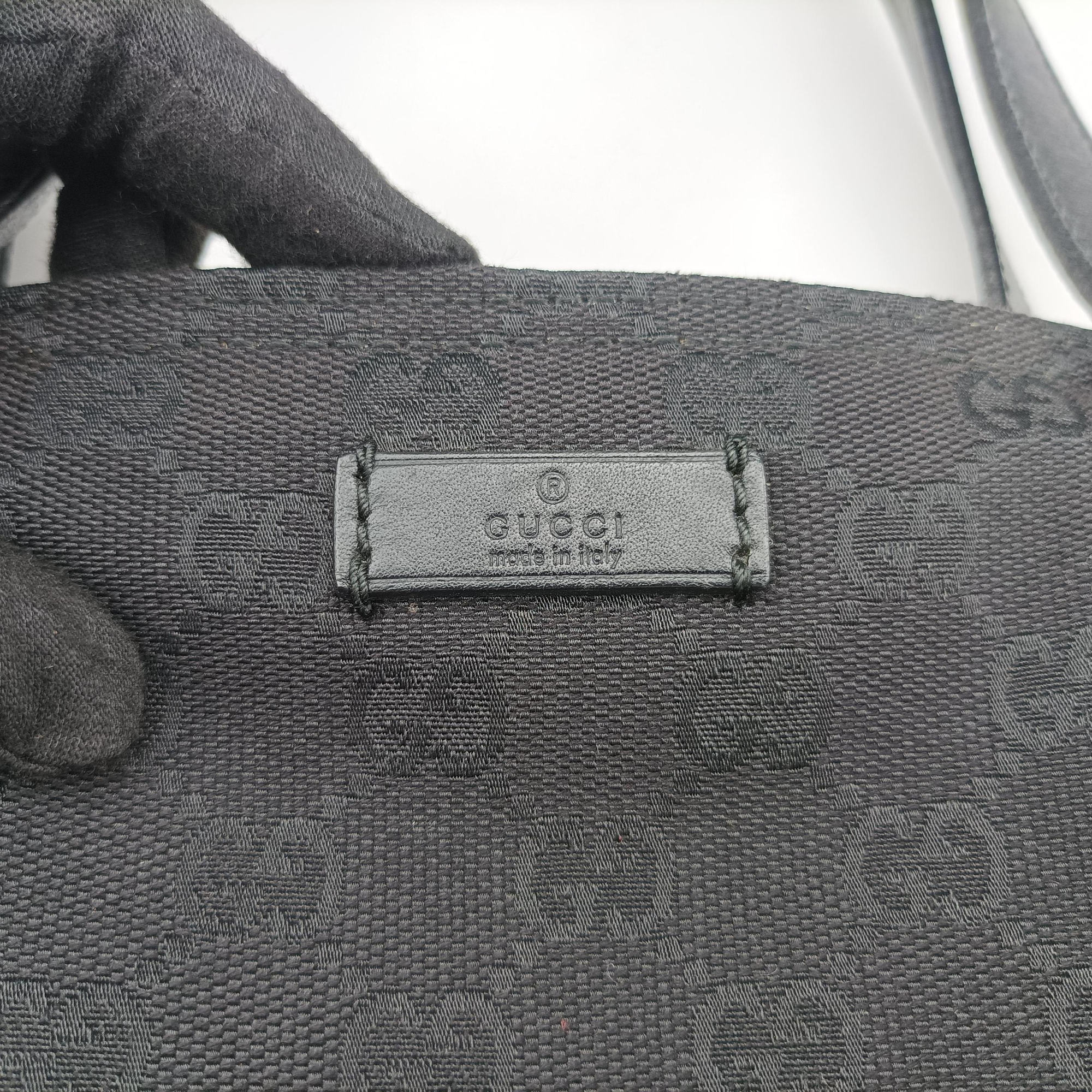 Pre-owned Gucci GG Canvas Web Sherry Line Tote Black Leather×Canvas 308928 handbag | stylenewstar
