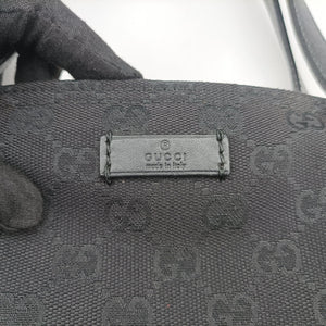 Pre-owned Gucci GG Canvas Web Sherry Line Tote Black Leather×Canvas 308928 handbag | stylenewstar